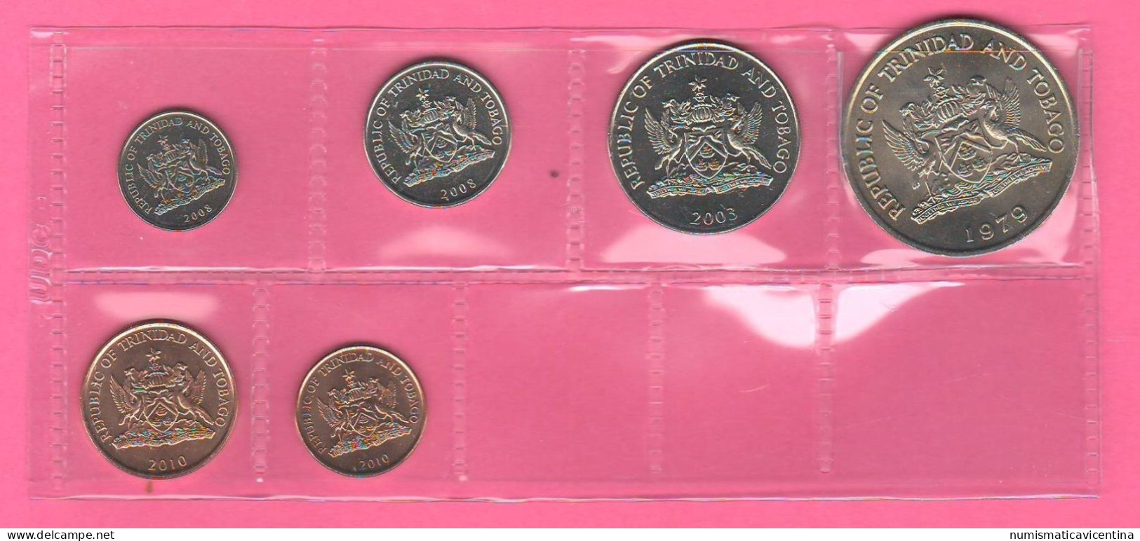 Trinidad & Tobago  1 5 10 25 50 Cents + 1 Dollar FAO  Diferents Years - Trindad & Tobago