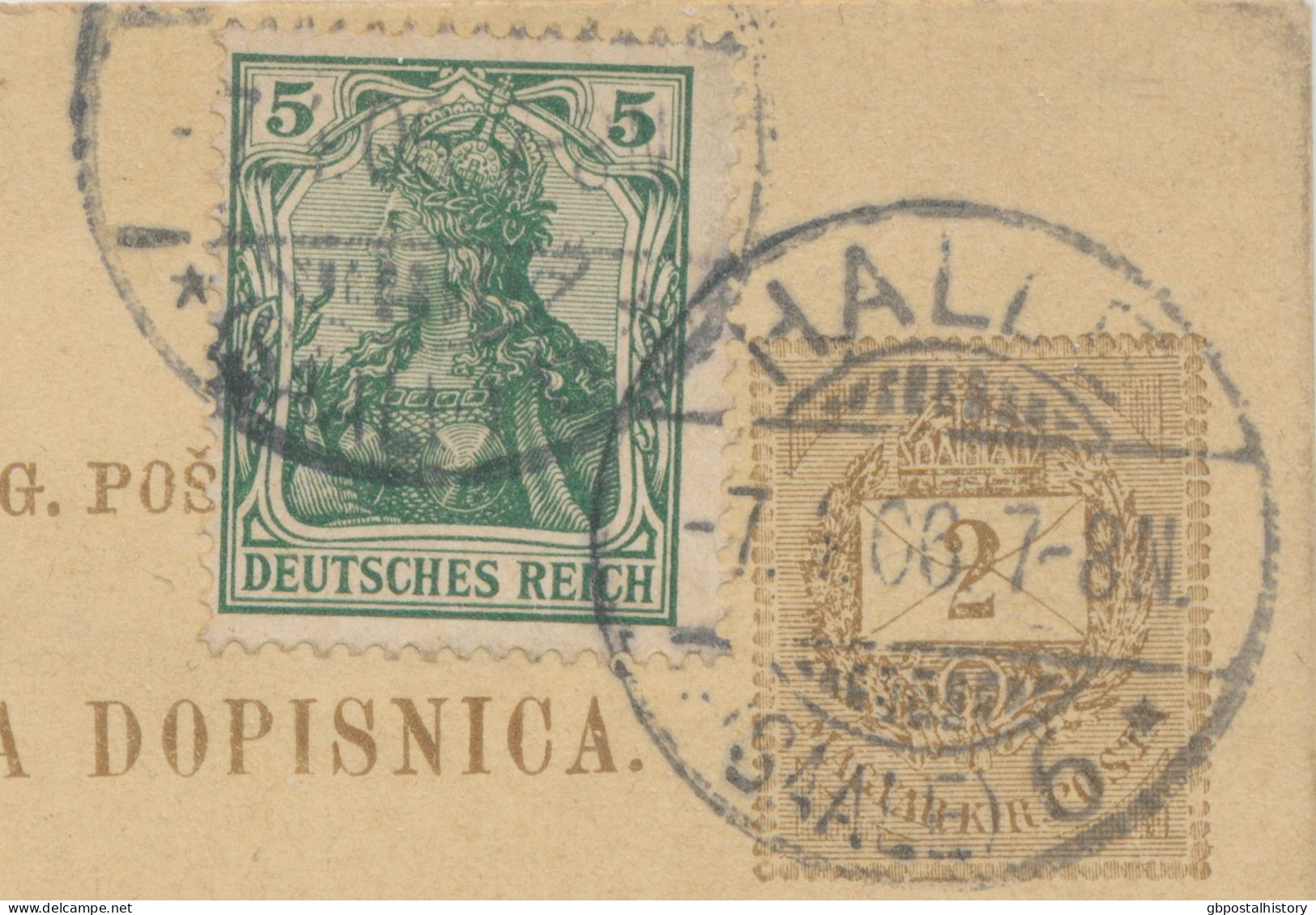 UNGARN/DEUTSCHES REICH 1906 Ungarn Ansichtskarten-GA 2Kr Zur Jahrtausendfeier Ungarns (1896) M Städteansicht Von Zagreb - Entiers Postaux