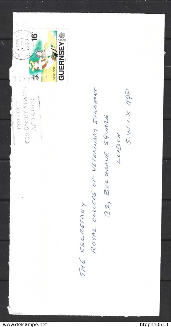 GUERNESEY. N°452 De 1989 Sur Enveloppe Ayant Circulé. Poupée. - Bambole