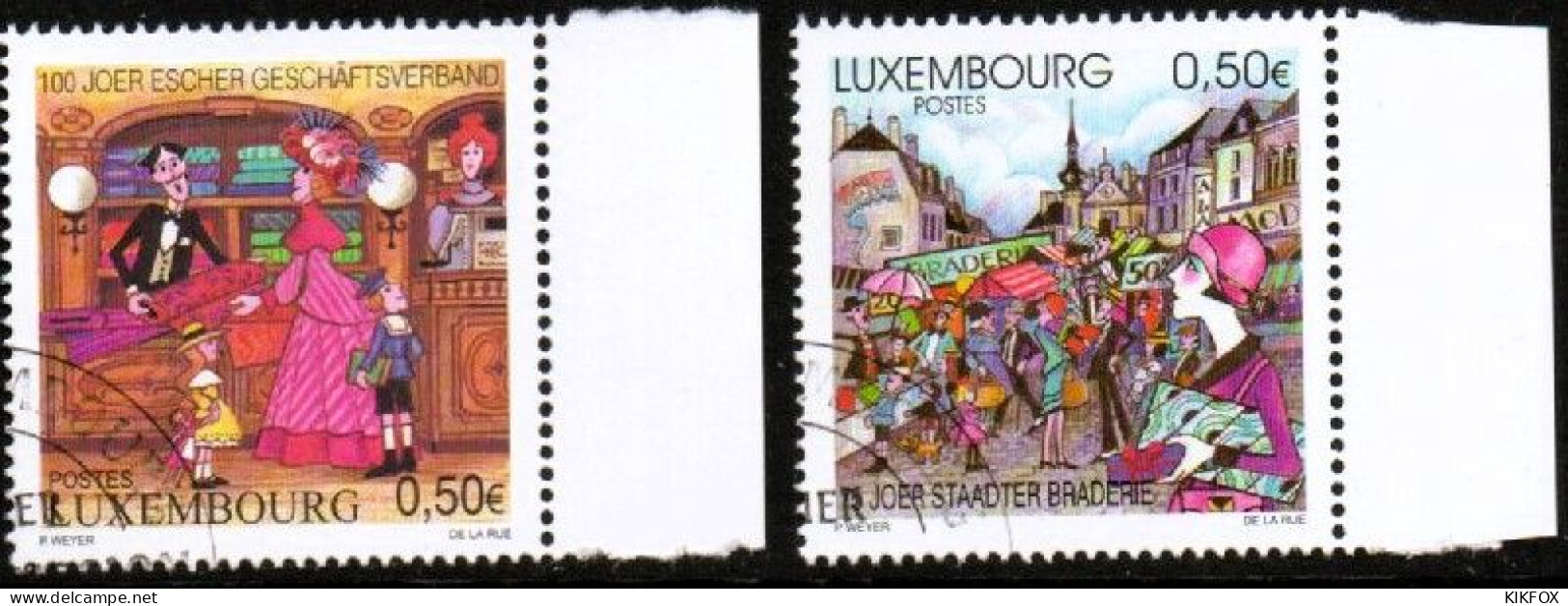 LUXEMBOURG, LUXEMBURG 2004, SATZ MI 1634 - 1635, HANDEL,  ESST GESTEMPELT, OBLITÉRÉ - Usados