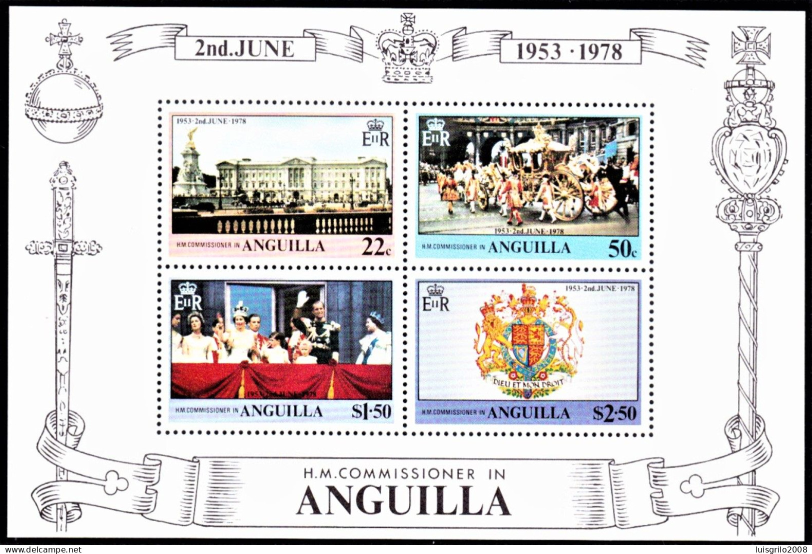 25 Th. Anniversary Of The Coronation Of Queen Elizabeth II -|- Anguilla, 1978 - MNH - Anguilla (1968-...)