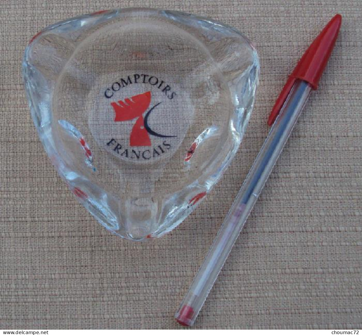 004, Cendrier Publicitaire Comptoirs Français - Verre - Glas