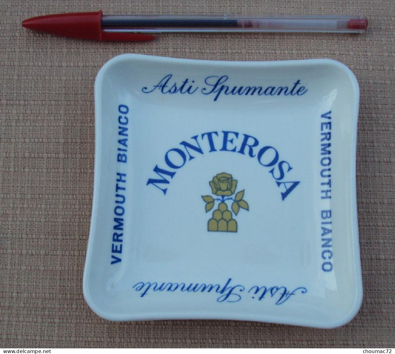 006, Cendrier Vide-Poche Publicitaire Monterosa - Vermouth Bianco - Nepal Service - PVC - Sonstige & Ohne Zuordnung