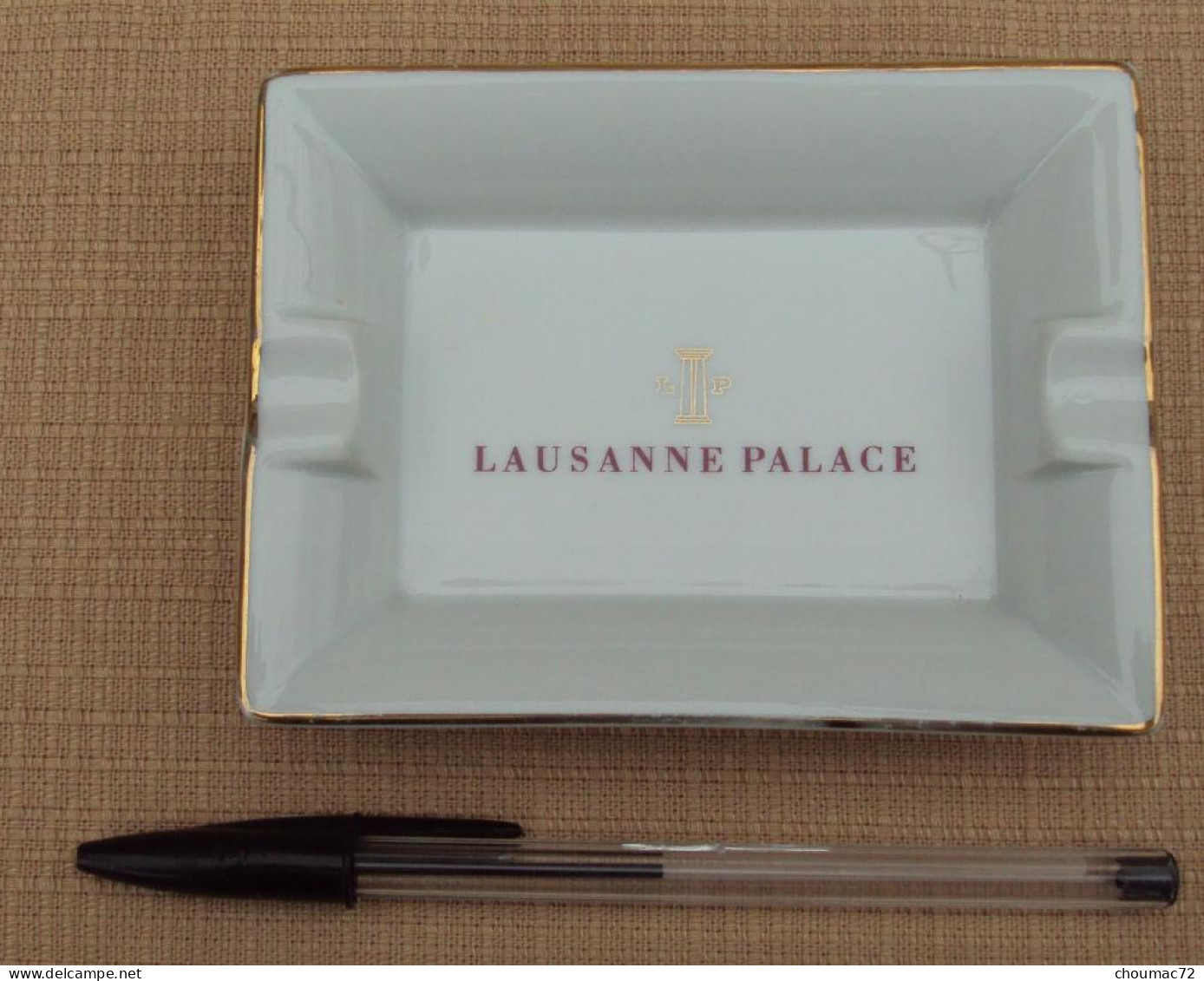 034, Cendrier Vide-Poche Lausanne Palace Par GDA Fance Porcelaine De Limoges - Porcelaine