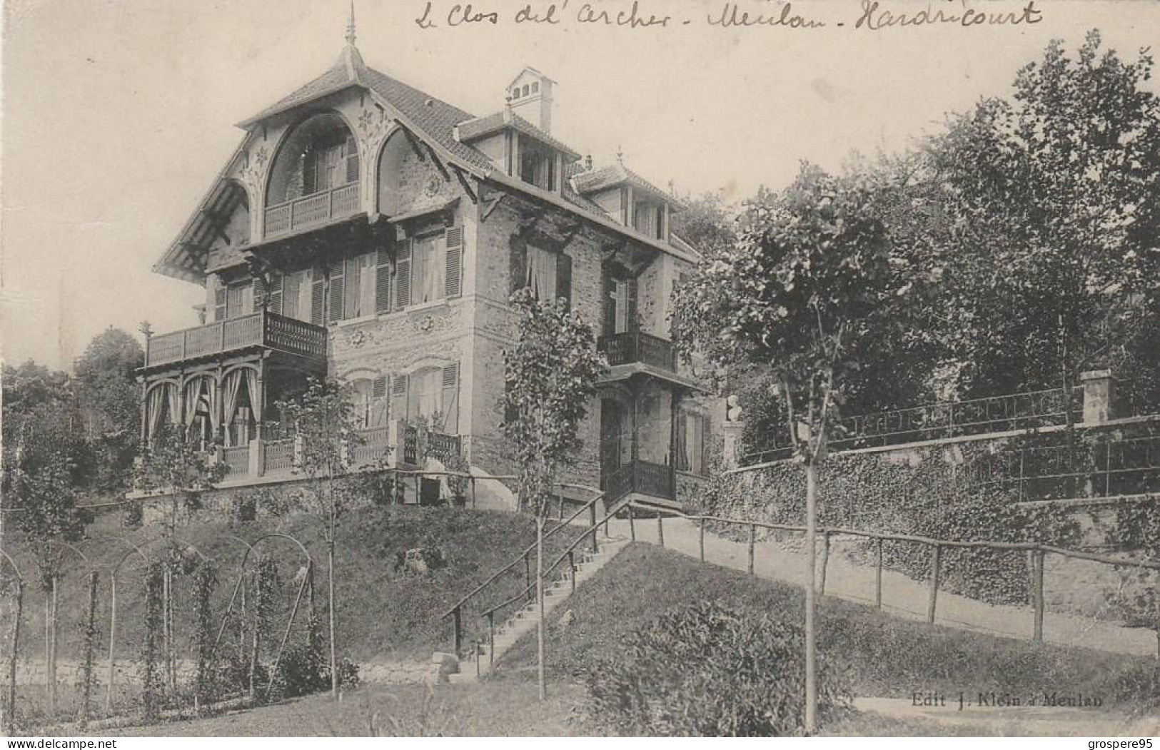 MEULAN HARDRICOURT VILLA (le Clos De L'arche?) Editeur J KLEIN RARE - Hardricourt