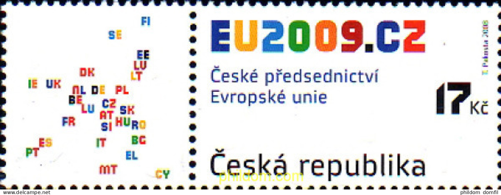 226396 MNH CHEQUIA 2008 PRESIDENCIA CHECA EN EL CONSEJO DE EUROPA - Nuevos