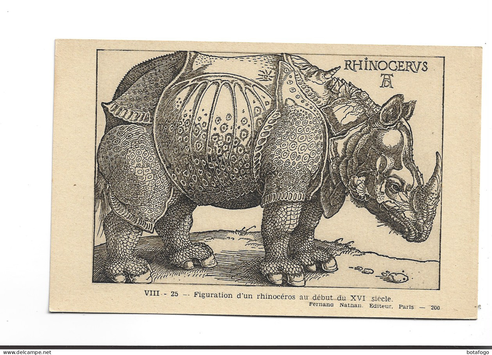 CPA ILUSTREEFIGURATION D UN RHINOCEROS AU DEBUT DU XVI Siecle - Rhinoceros