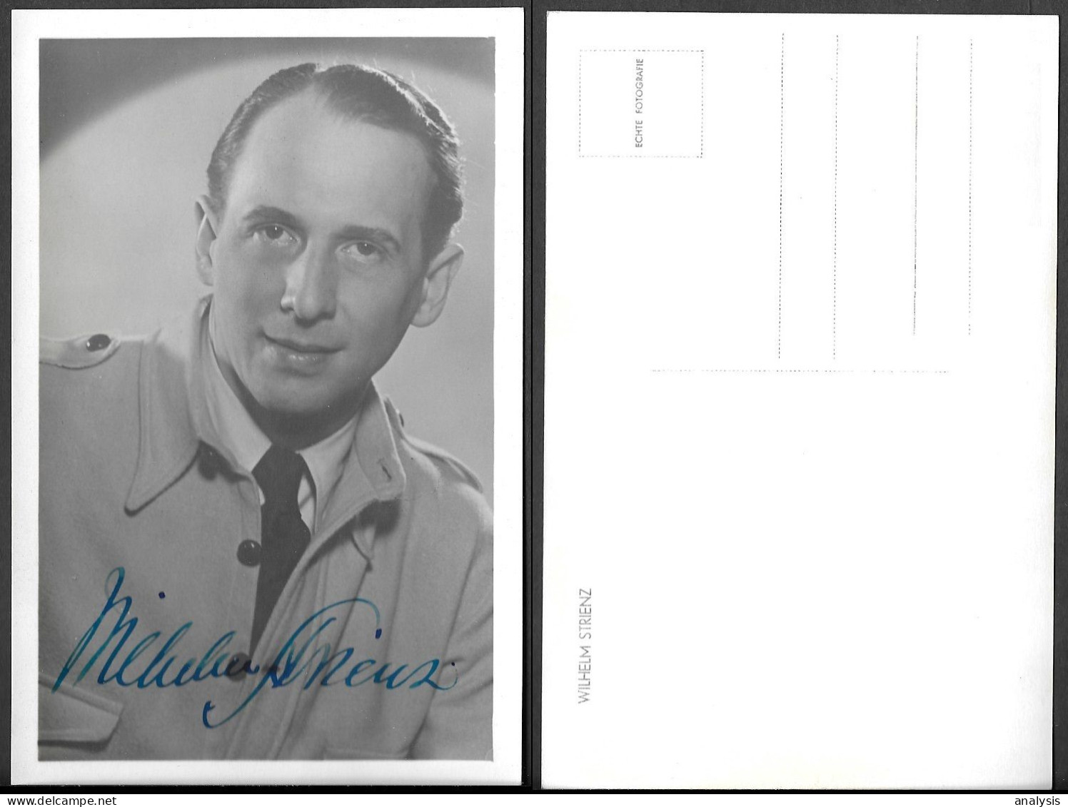 German Singer Operatic Bass Wilhelm Strienz Photo W/ Signed Original Autograph - Autographs