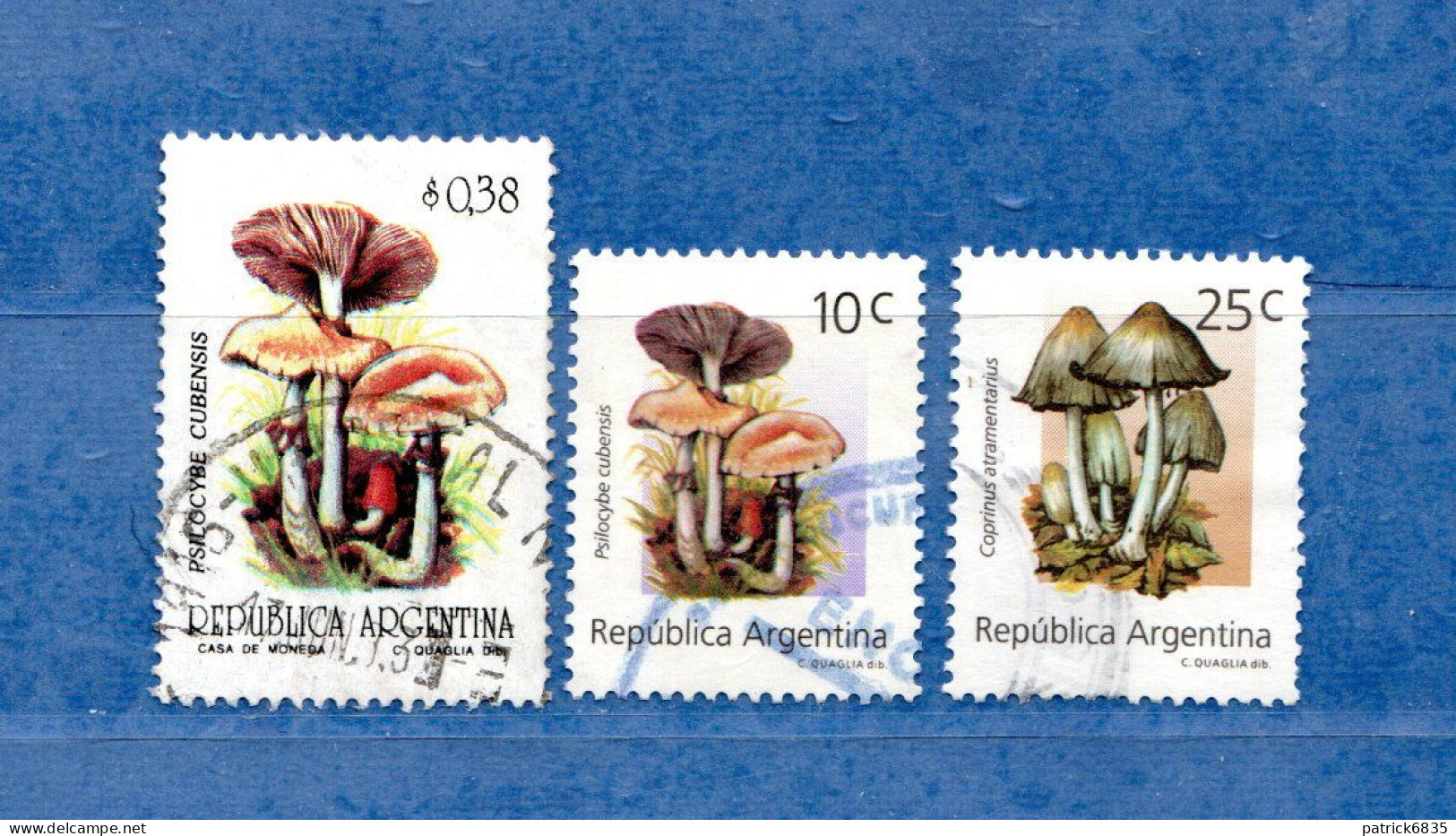 (Us.7) Argentina ° 1992-1993-1994 - CHAMPIGNON . Yv. 1775-1823-1836.  Oblitérer. - Gebraucht