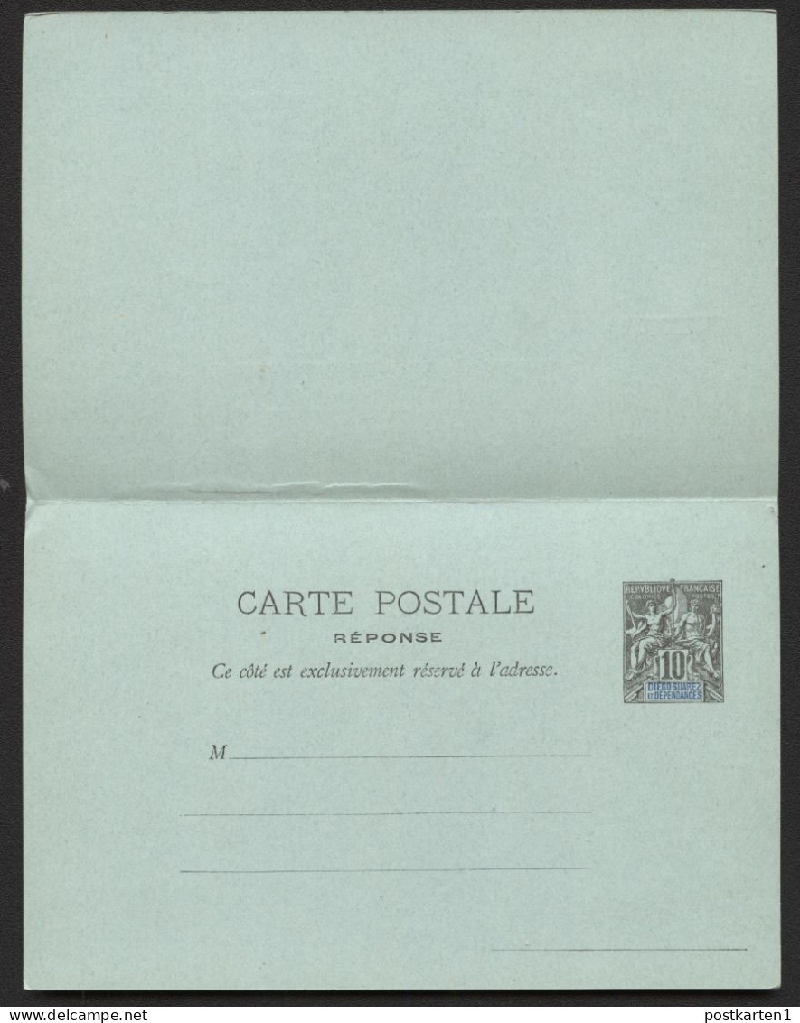 DIEGO SUAREZ MADAGASCAR Postal Card #5  Mint 1893 - Covers & Documents