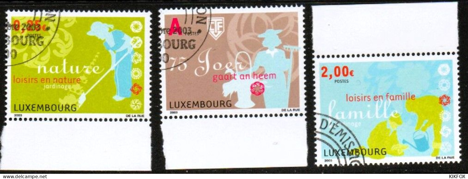 LUXEMBOURG, LUXEMBURG 2003, SATZ MI 1611 - 1613 75 JAHRE GAART AN HEEM,  ESST GESTEMPELT, OBLITÉRÉ - Usados