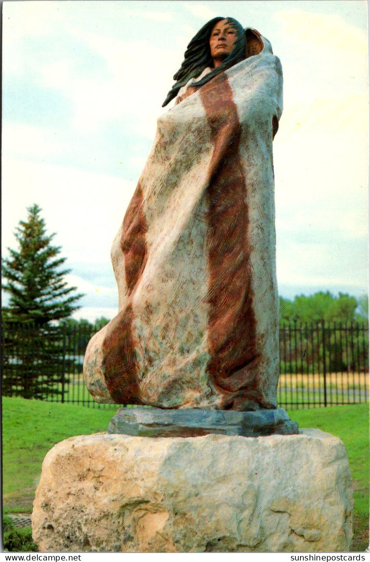 Wyoming Cody Buffalo Bill Historical Center Sacagawea Indian Princess Bronze Statue - Cody