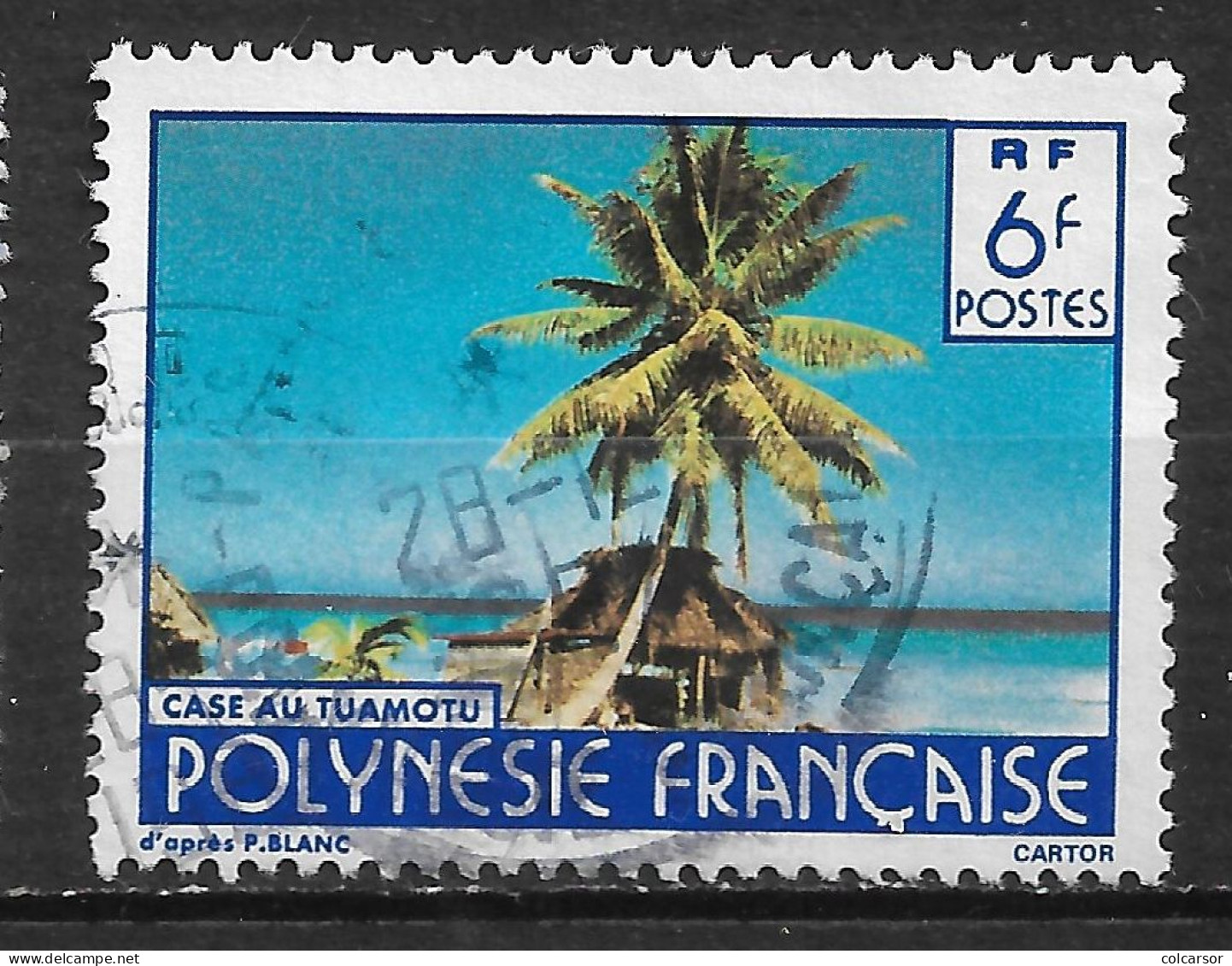 POLYNÉSIE  FRANÇAISE N° 137 " CASE DU TUAMOTU " - Usados