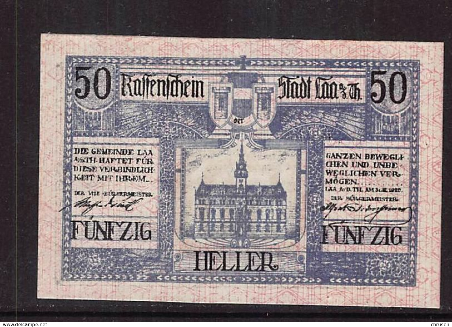 Laa An Der Thaya  Notgeld  Einzelnote - Autriche