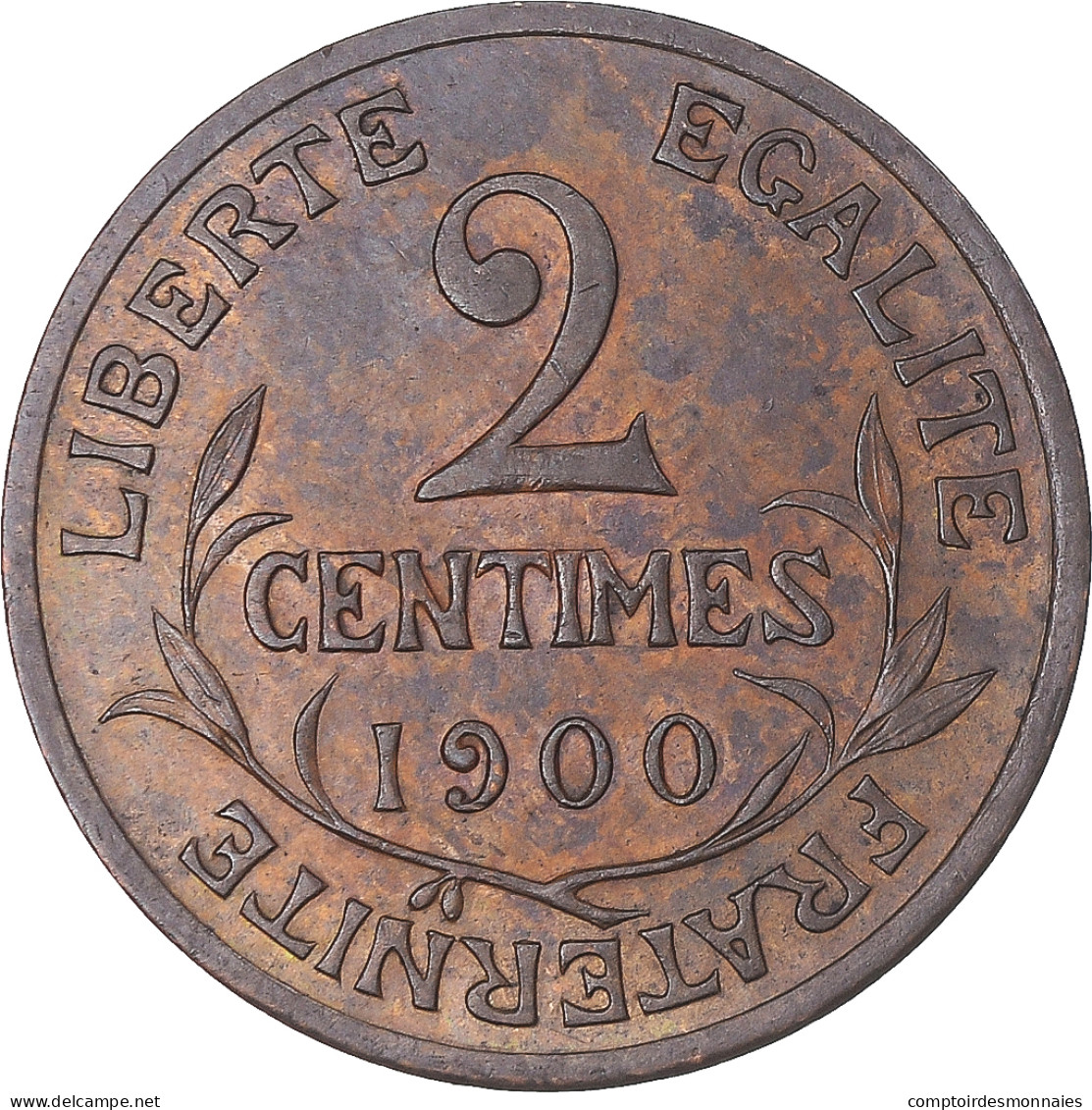 Monnaie, France, Dupuis, 2 Centimes, 1900, Paris, Rare, TTB+, Bronze - Prova