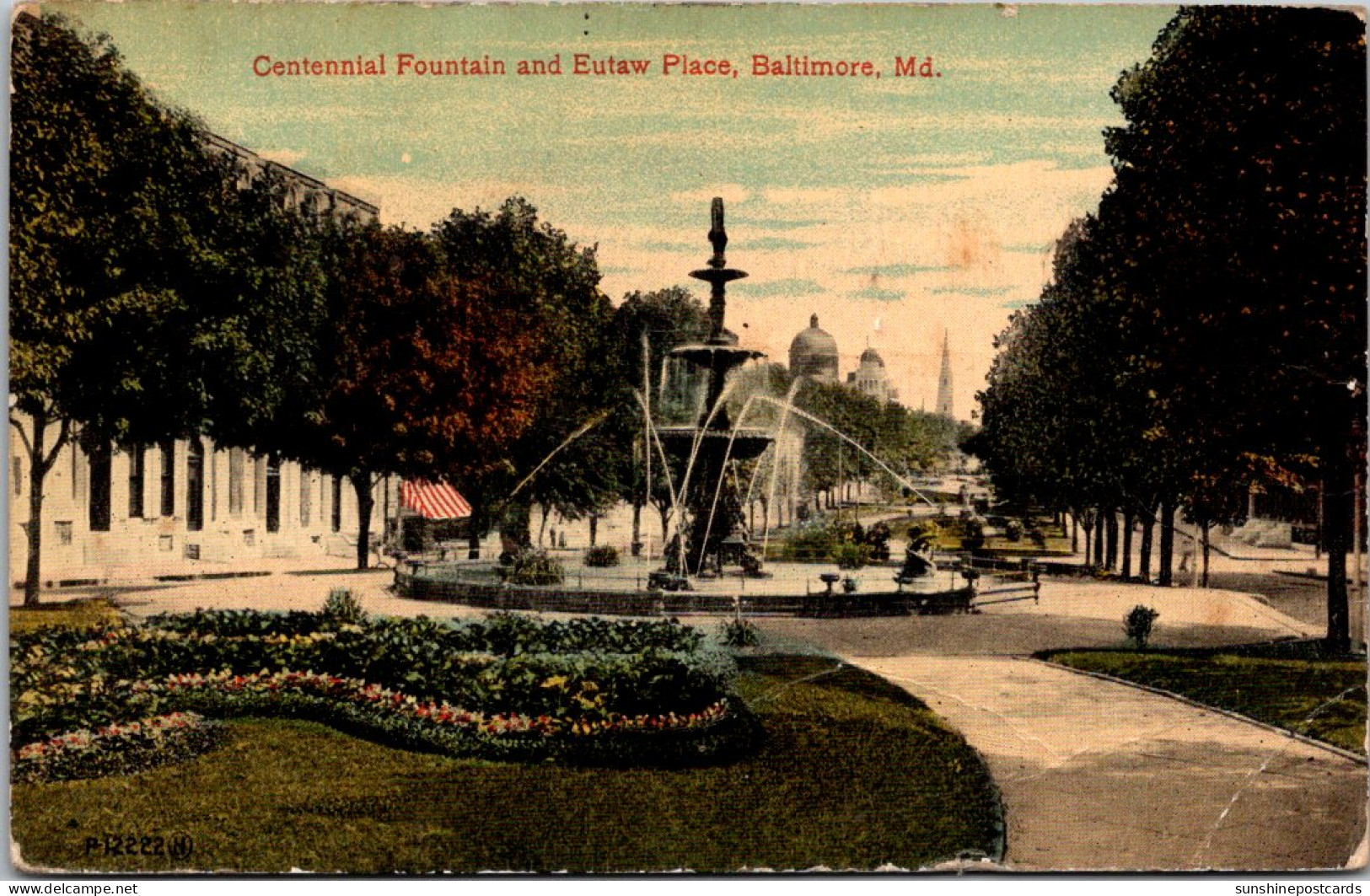 Maryland Baltimore Centennial Fountain And Eutaw Place  - Baltimore