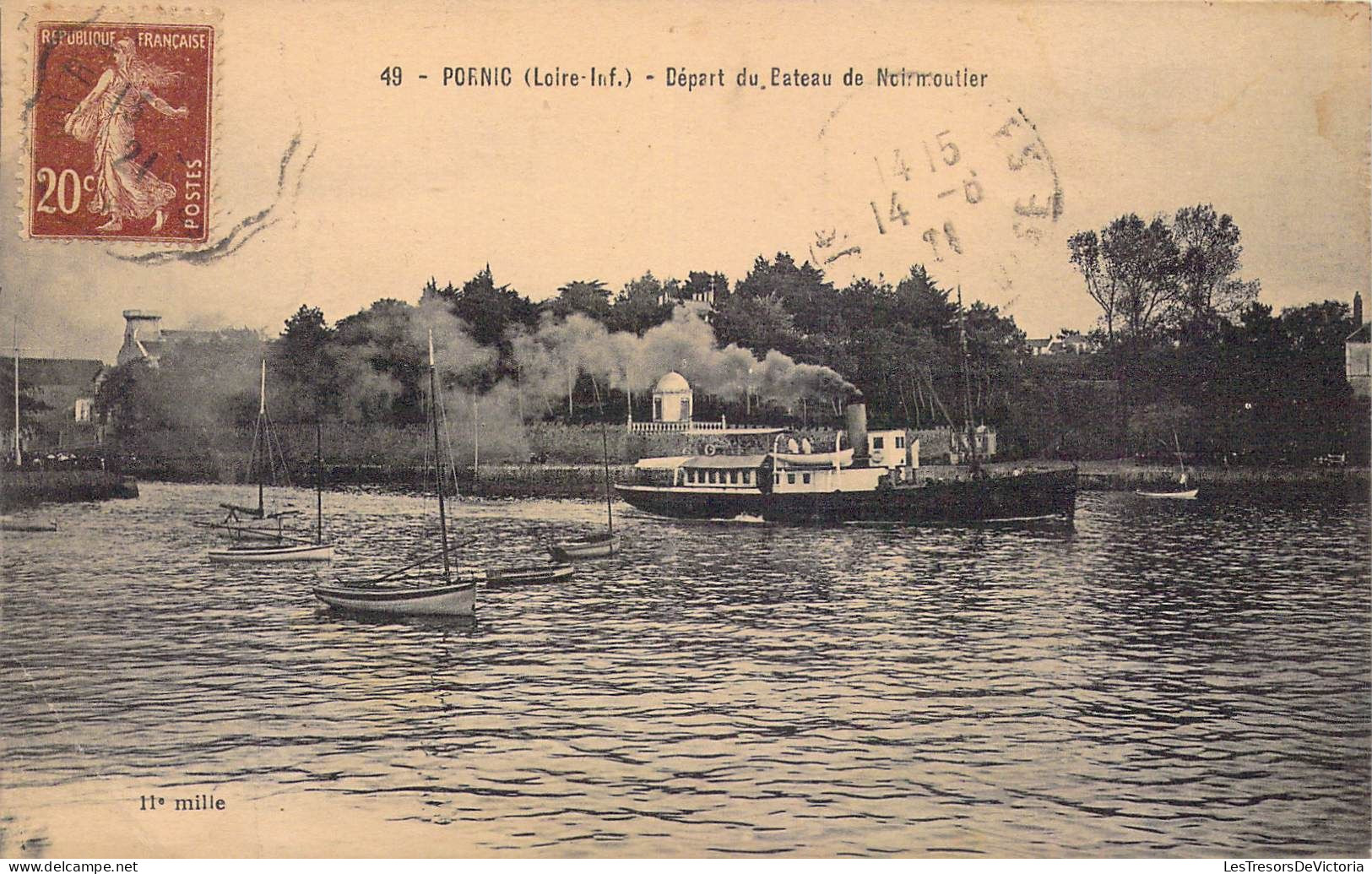 FRANCE - 44 - Pornic - Départ Du Bateau De Noirmoutier - Carte Postale Ancienne - Pornic