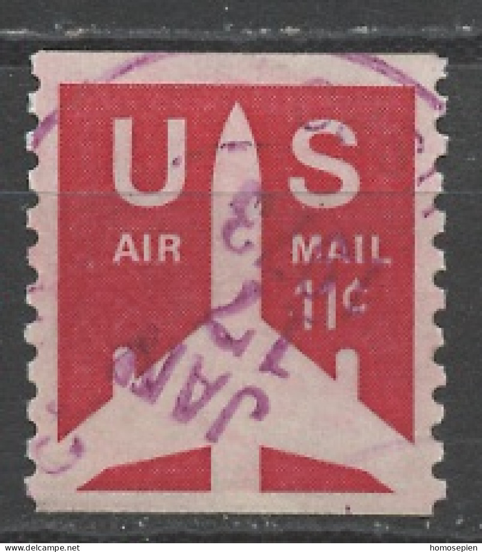 Etats Unis - Vereinigte Staaten - USA Poste Aérienne 1971 Y&T N°PA74bh - Michel N°F1029Duo (o) - 11c  Avion Stylisé - 3a. 1961-… Afgestempeld