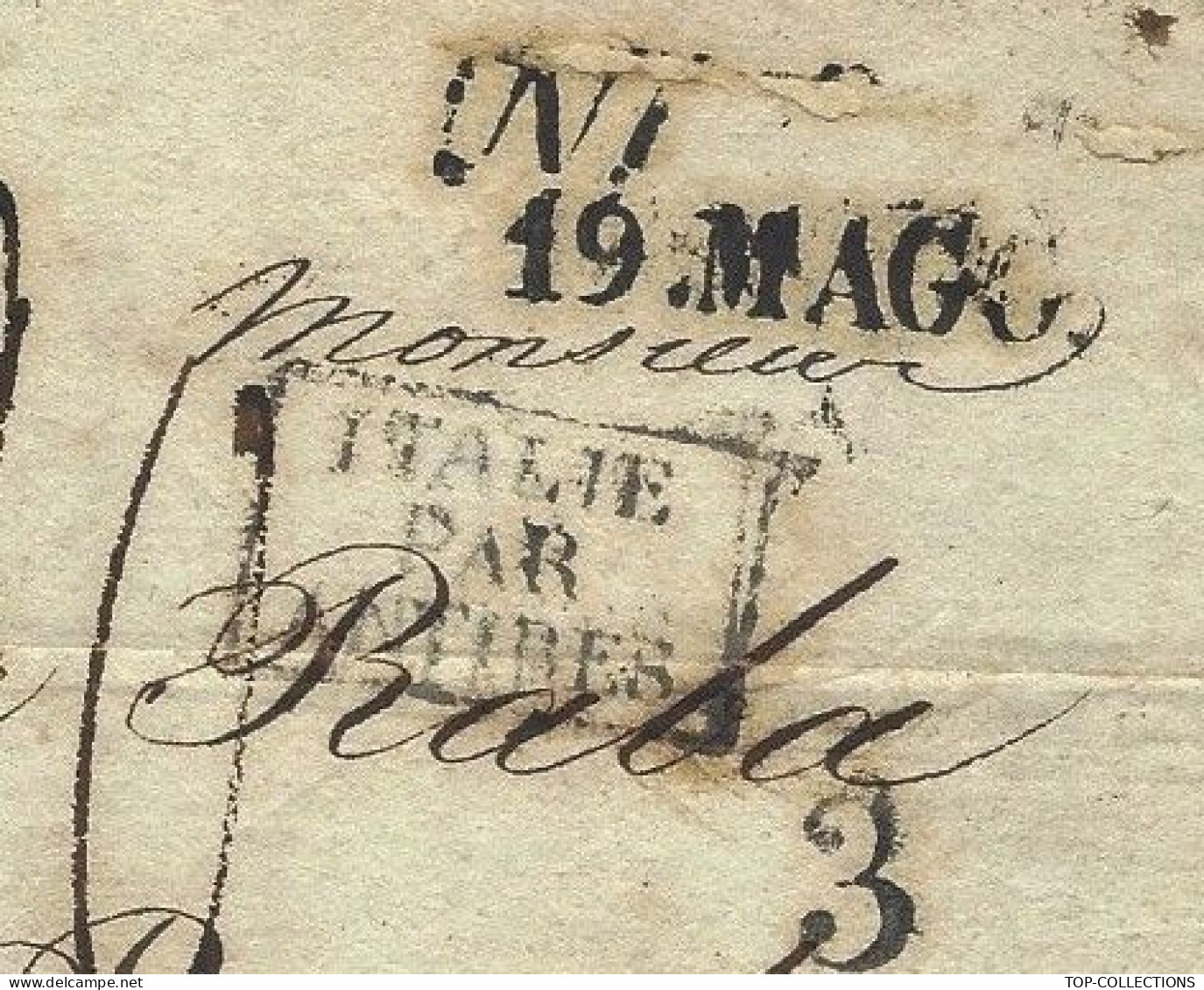 JUDAICA 1835 De Nice Sign. Avigdor L’Ainé Pour Elisée Raba Bordeaux BANQUE FINANCE NEGOCE VOIR SCANS+HISTORIQUE - Autres & Non Classés