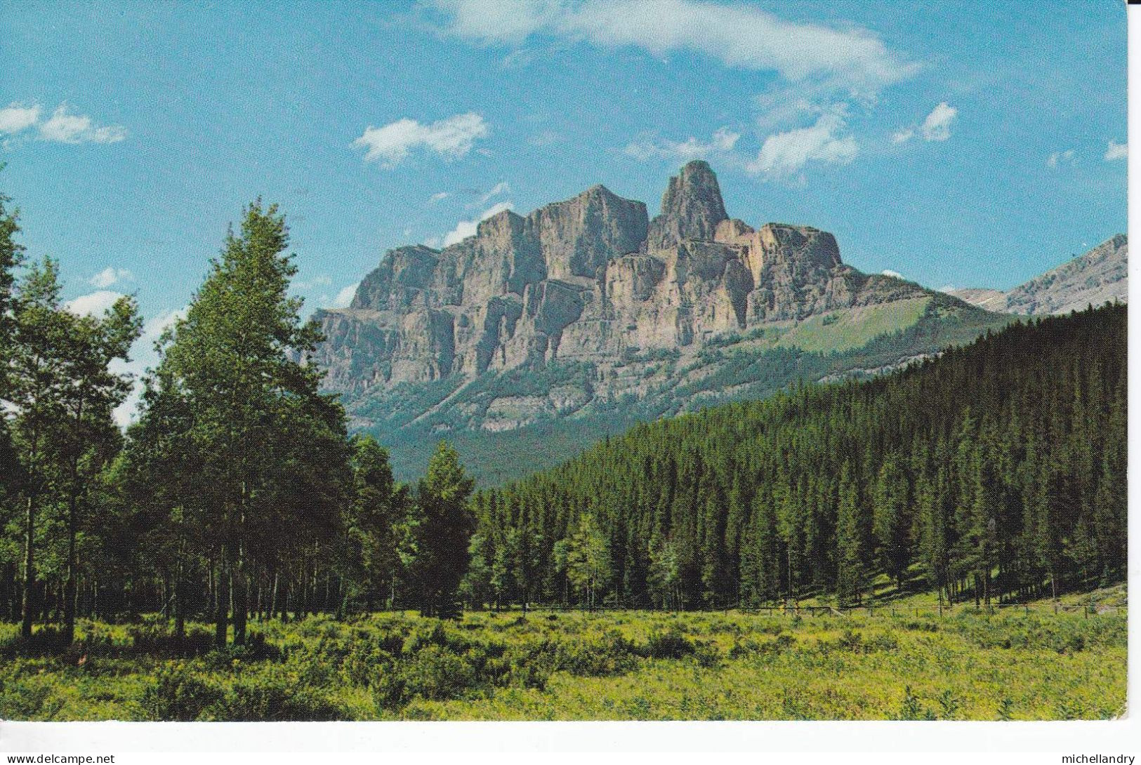 Carte Postal (123250) Canadian Rockies Mount Eisenhower Jul 29 1966 Timbre 4c US Avec écriture - Banff