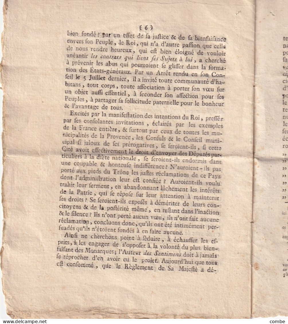 DIALOGUE ENTRE DEUX FRERES CITOYENS D'ARLES SUR LES SENTIMENTS D'UN CITOYEN D'ARLES / 2