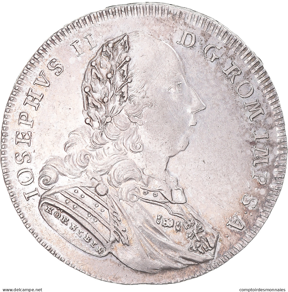 Monnaie, Etats Allemands, REGENSBURG, Joseph II, 1/2 Thaler, 1775, Ratisbonne - Taler & Doppeltaler