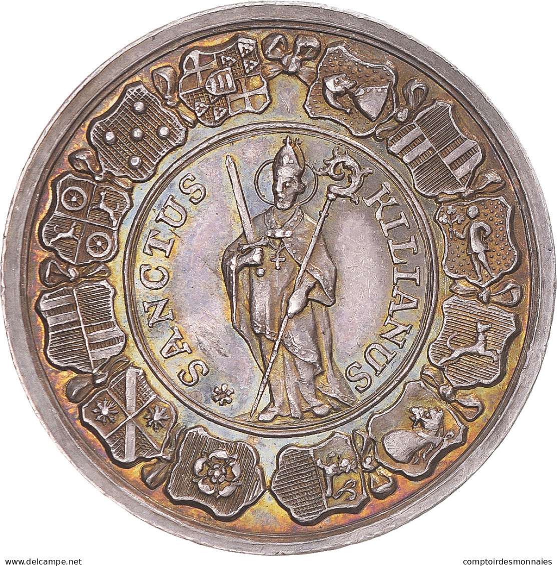 Monnaie, Etats Allemands, WURZBURG, Sede Vacante, 1/2 Thaler, 1749, Würzburg - Taler & Doppeltaler