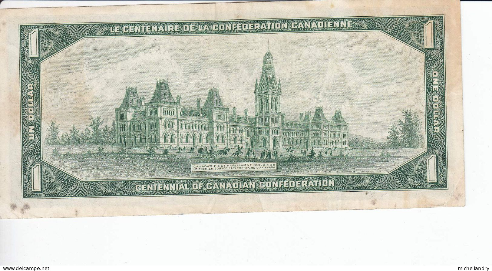 Monnaie (123254) Banque Du Canada 1954 Un Dollar Centenial Confederation Série JP0014531 Beattie/Raminsky - Canada