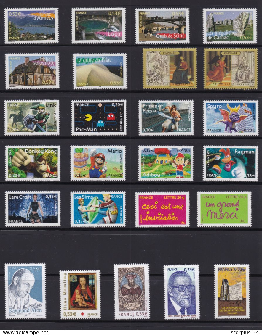 (PH58) VOIR DESCRIPTION 2005 Joli Lot De Timbres NEUFS QUALITE ++++ (81 Timbres) - 2000-2009