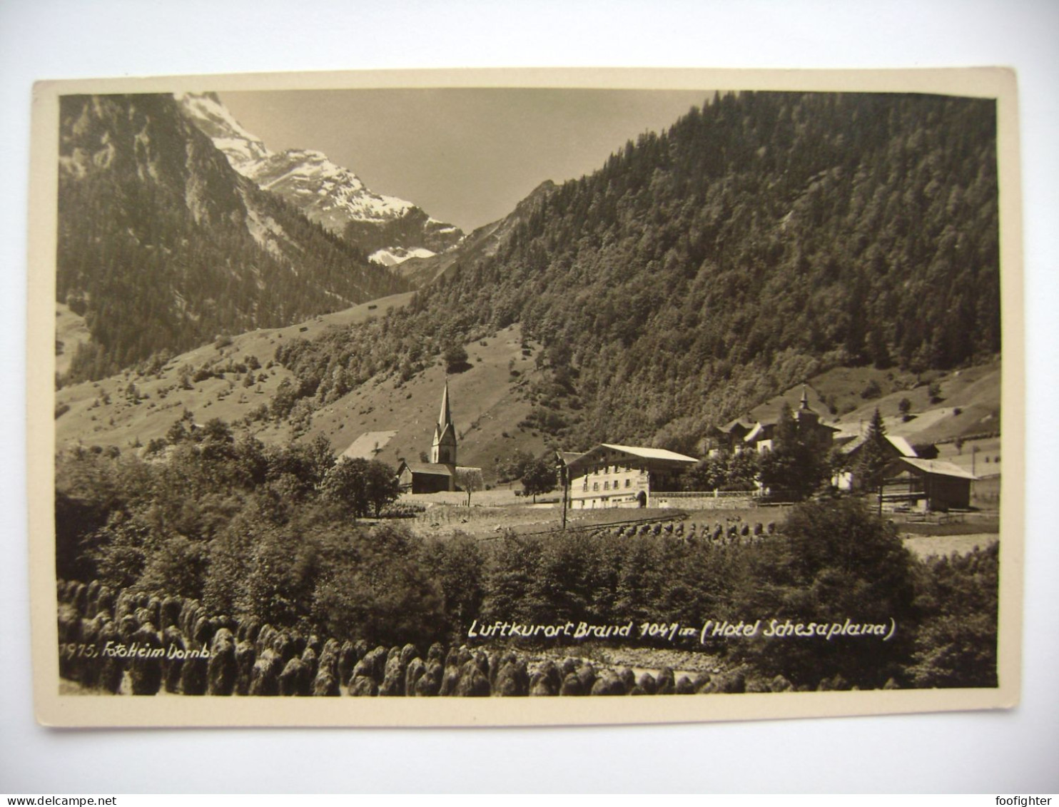 Austria - Luftkurort Brand (Hotel Schesaplana) - Foto Heim Dornbirn - Ca 1930s - Brandertal