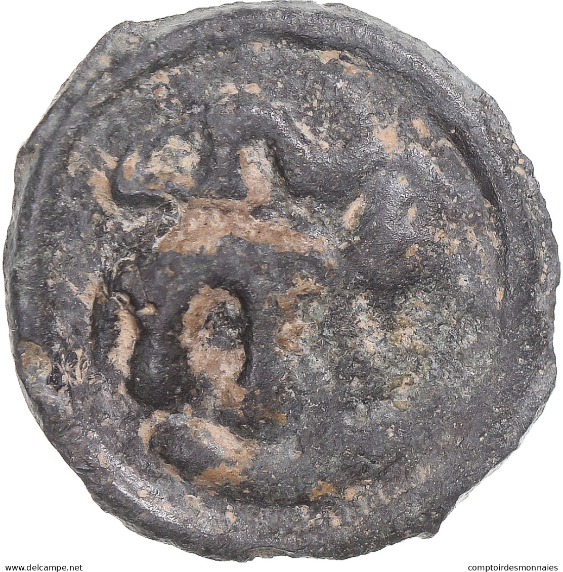 Monnaie, Rèmes, Potin Au Guerrier Courant, 90-50 BC, TB, Potin, Delestrée:155 - Galle