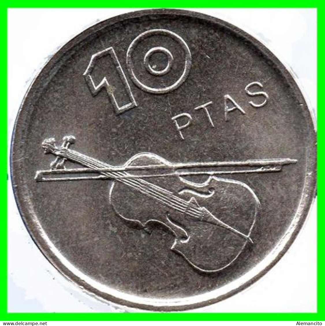 ESPAÑA  ( EUROPA ) MONEDA 10 Pts. DE JUAN CARLOS I DEL AÑO 1994 CON LA EFIGIE DE P. SARASATE S/C ( CON EL DIEZ EN NÚMERO - 10 Pesetas