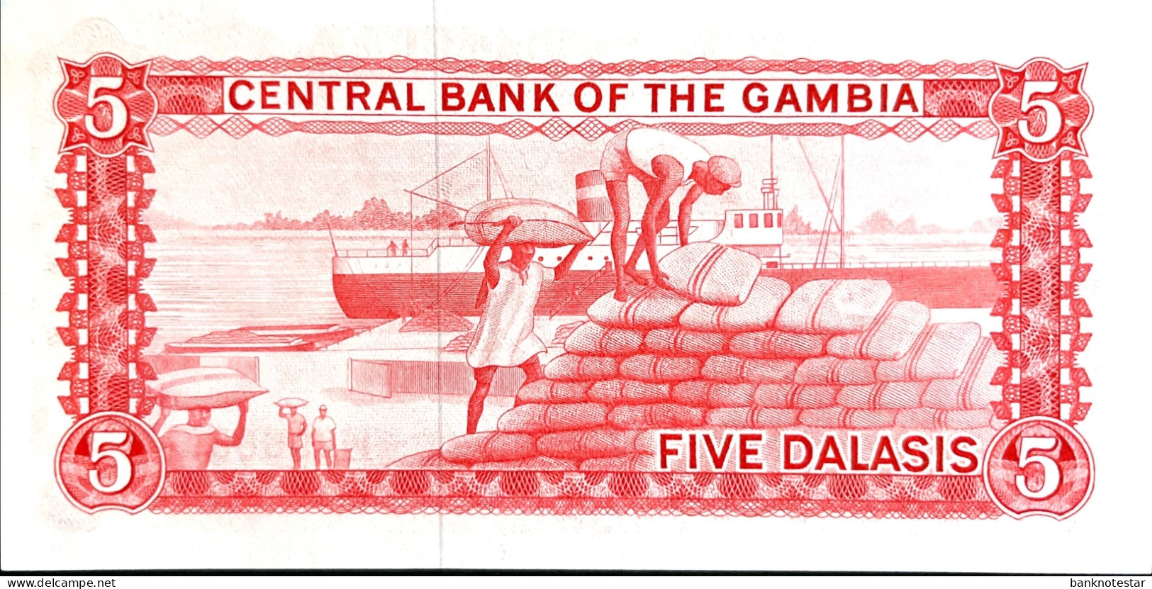 Gambia 5 Dalasis, P-5a (1972) - UNC - RARE - Gambia