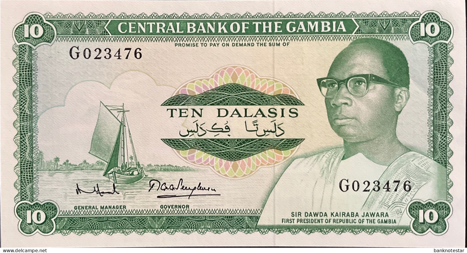 Gambia 10 Dalasis, P-6c (1987) - UNC - Gambia