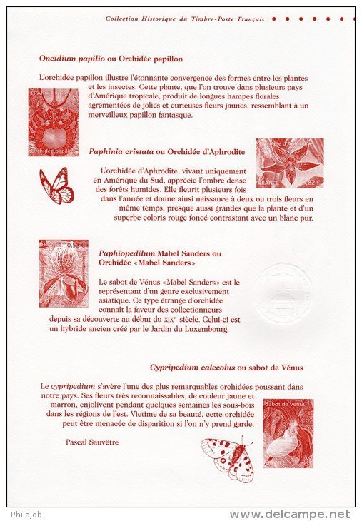 " ORCHIDEES " Sur Document Philatélique Officiel De 2005 (4 Pages) N° YT BF 81. DPO A SAISIR ! - Orchidee