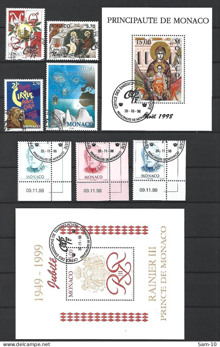 Timbre De Monaco  Oblitéré N 2146 / 2185   Année 1998 - Oblitérés