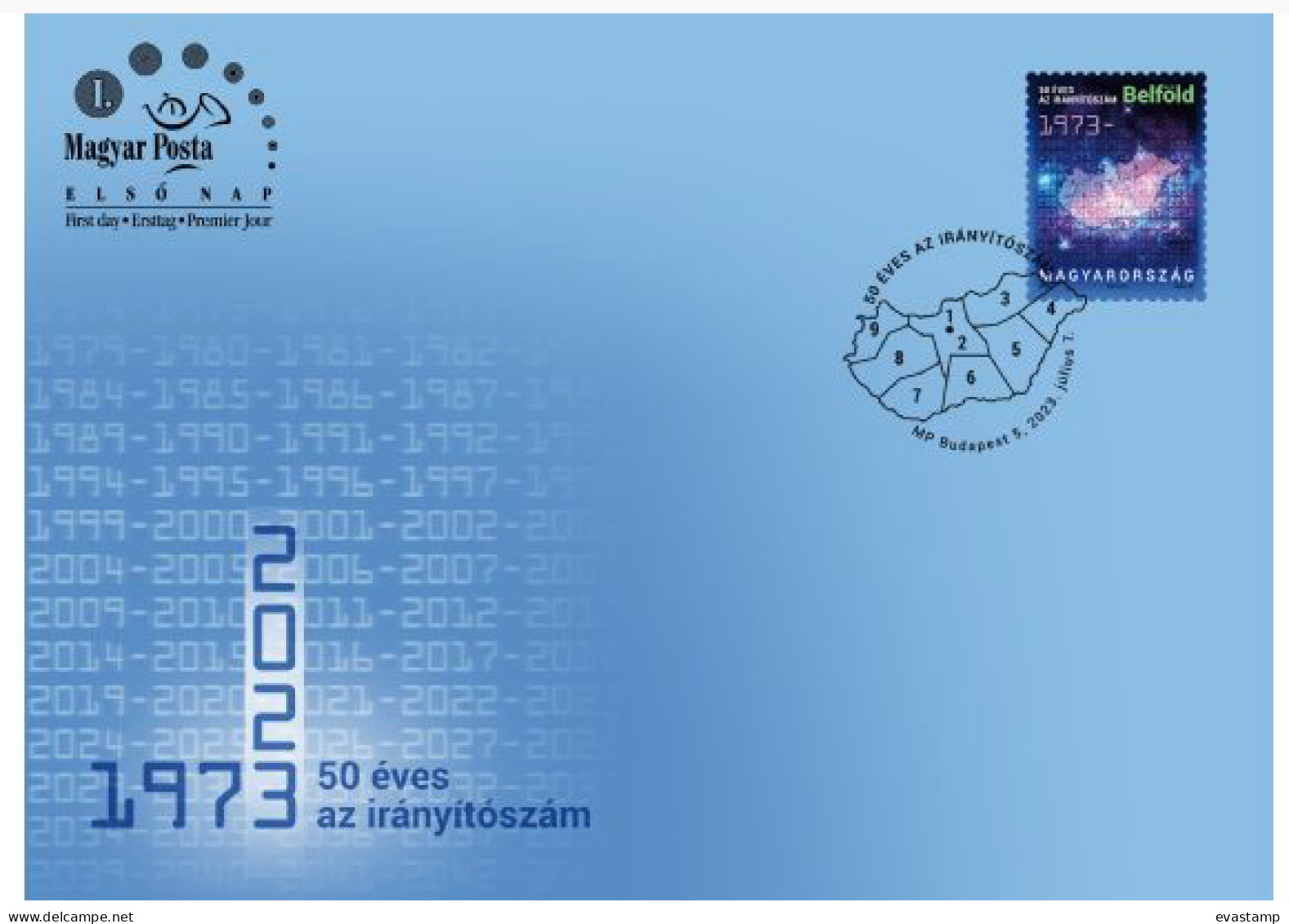 HUNGARY - 2023. FDC - 50th Anniversary Of The Postcode In Hungary MNH!! - Zipcode