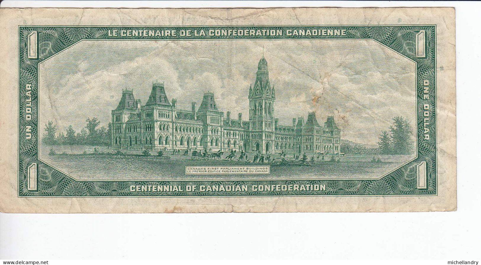 Monnaie (123257) Banque Du Canada 1954 Un Dollar Centenial Confederation Sans Série 1867 1967 Beattie/Raminsky - Kanada