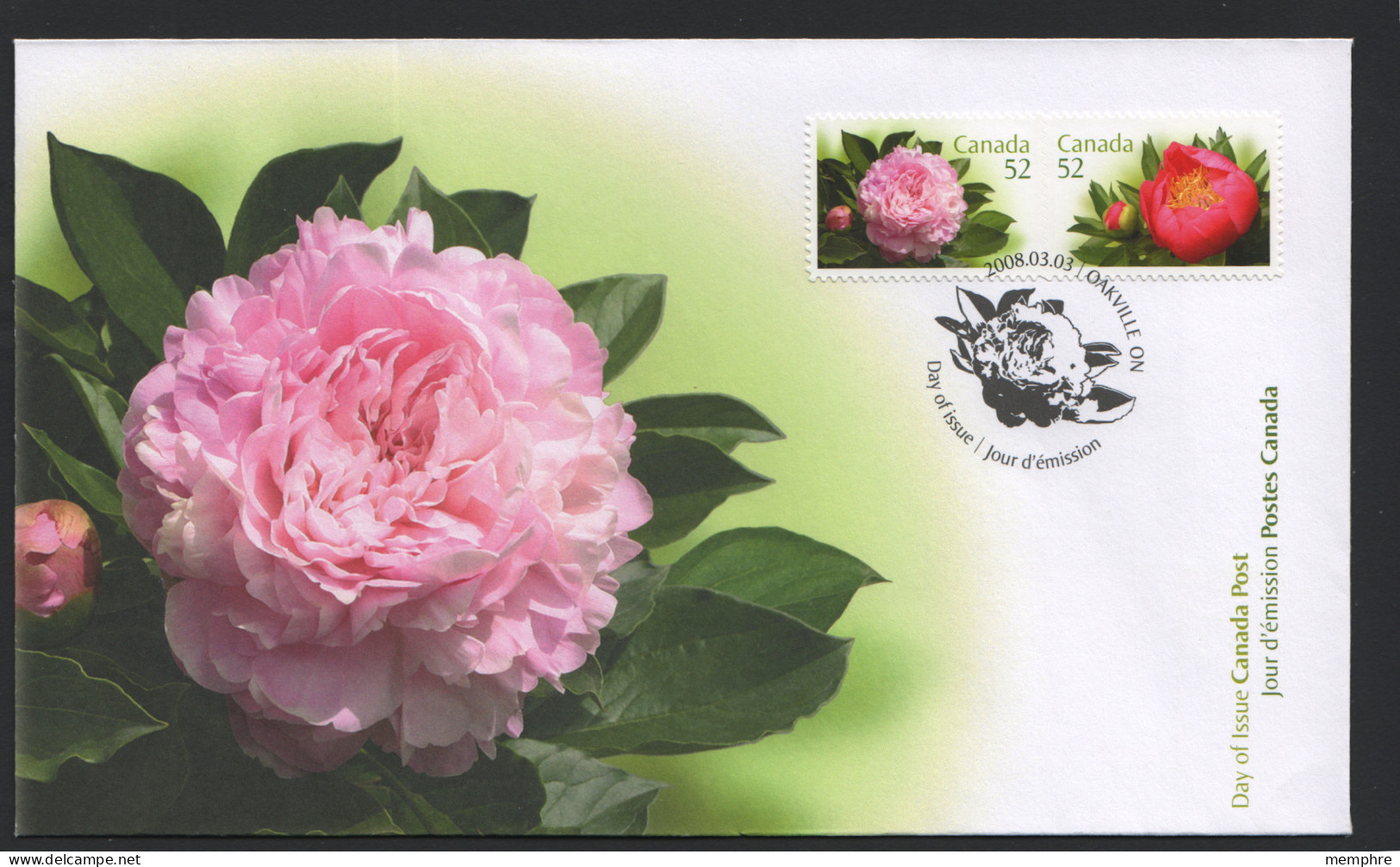 2008  Peonies- Se-tenant Pair  Sc 2261-2 - 2001-2010