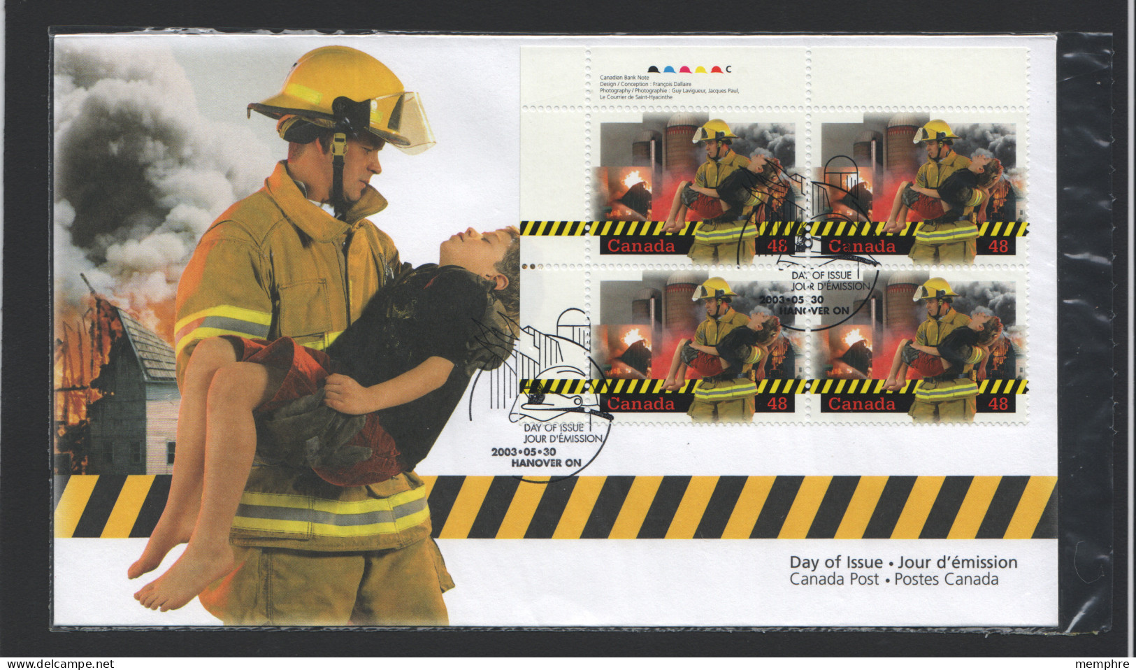 2003  Volunteer Firefighters- Inscription Block Of 4  Sc 1986 - 2001-2010