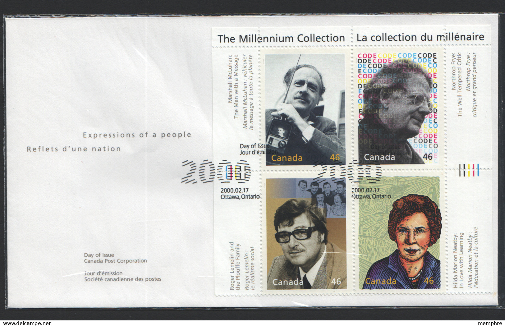 2000  Millenium Issue Great Thinkers Souvenir Sheet Of 4 Different Sc 1829 - 1991-2000