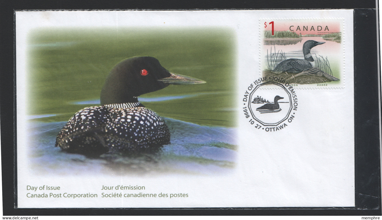 1998   $1 Loon Single  Sc 1687 - 1991-2000