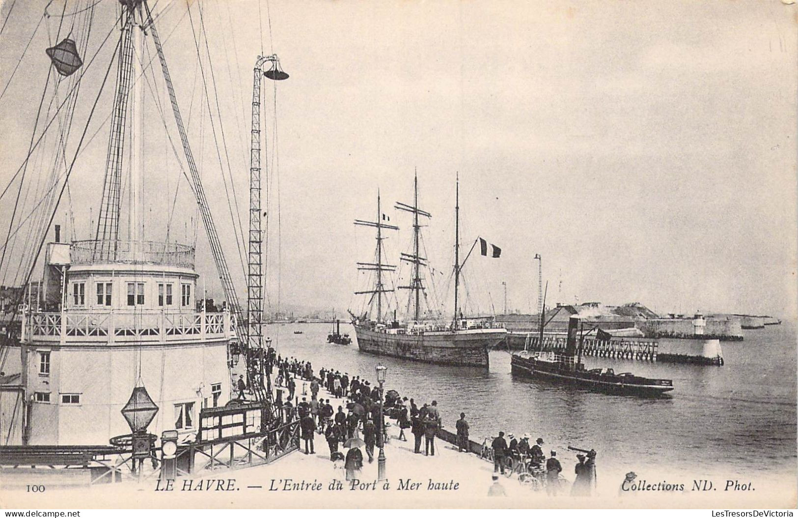 FRANCE - 76 - Le Havre - L'Entrée Du Port à Mer Haute - Carte Postale Ancienne - Harbour