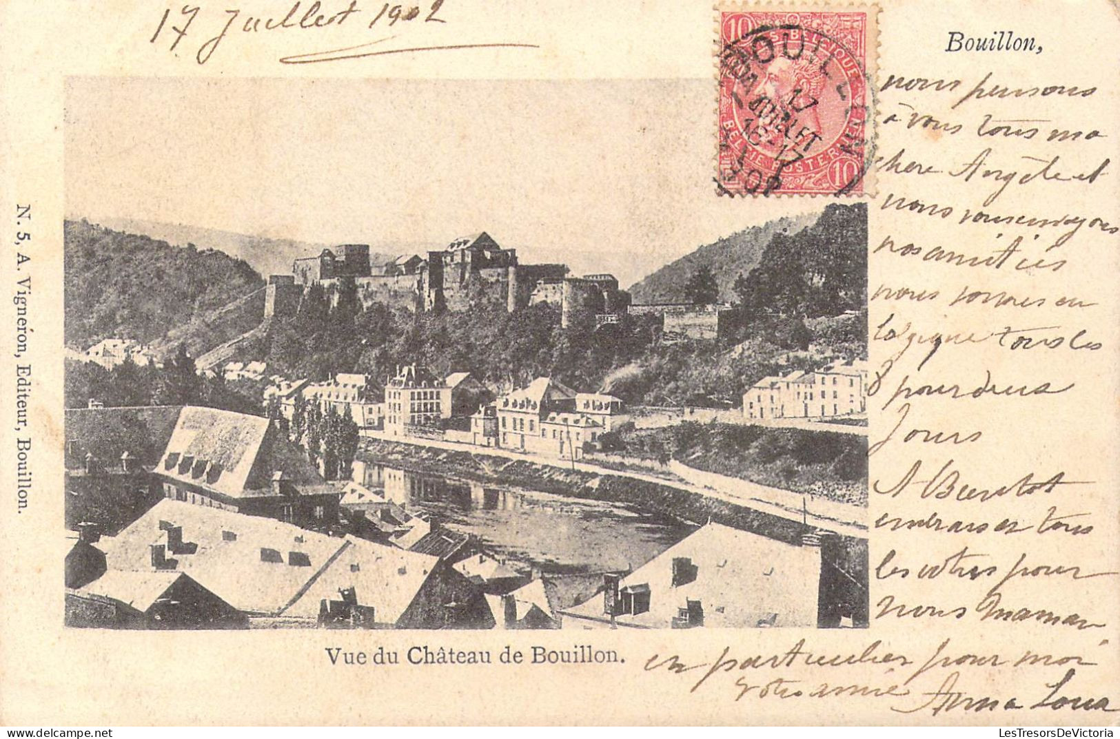 BELGIQUE - Bouillon - Vue Du Château De Bouillon - Carte Postale Ancienne - Bouillon