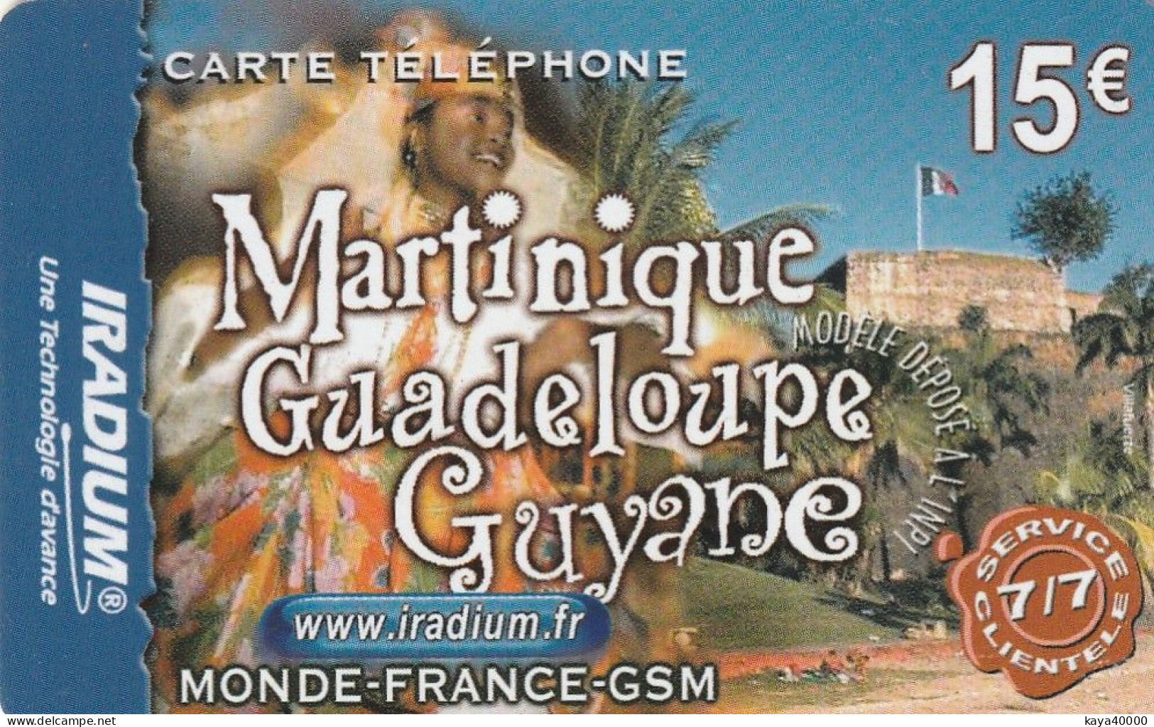 Carte Téléphone  ##  IRADIUM    ##  (Guadeloupe ) Gift Card, Carta Regalo, Cadeaukaart - Autres - Océanie