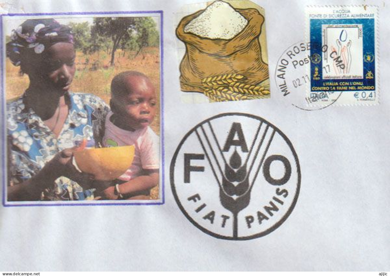 ITALY.  Food And Agriculture Organization. FAO."Aider à Construire Un Monde Libéré De La Faim" Sur Lettre De Milano - First Aid