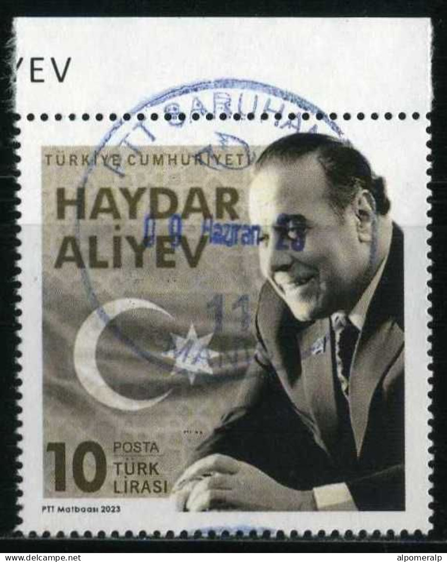 Türkiye 2023 Haydar Aliyev, President Of Azerbaijan | Diplomacy, Flag - Oblitérés