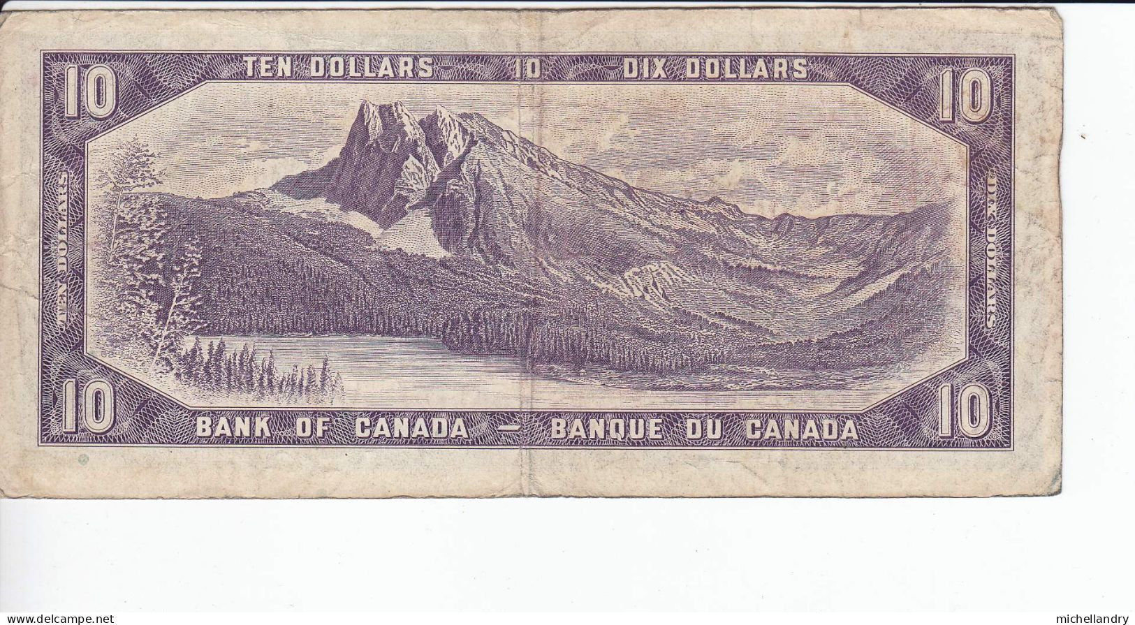 Monnaie (123261) Banque Du Canada 1954 Dix Dollars Série PT9354305 Beattie/Raminsky - Kanada