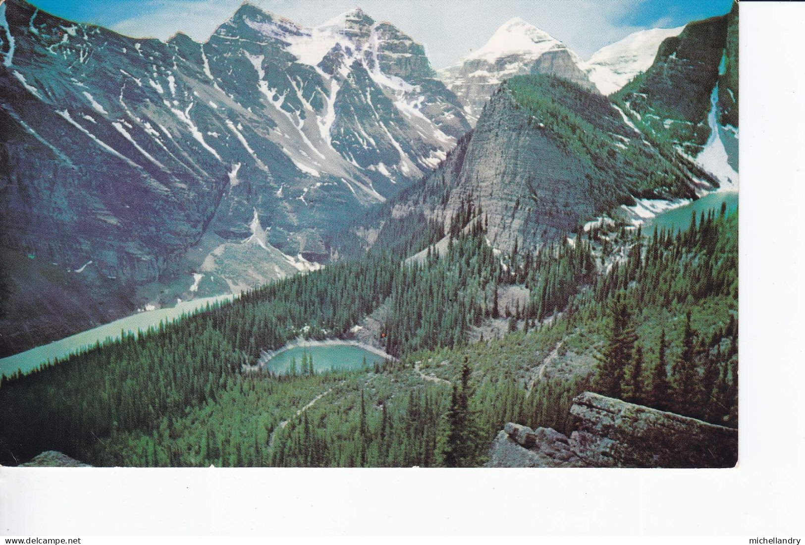 Carte Postal (123266) The Lakes In The Clouds Lake Louise Banff 6 MY 89 Timbre 4c CDN Avec écriture - Banff
