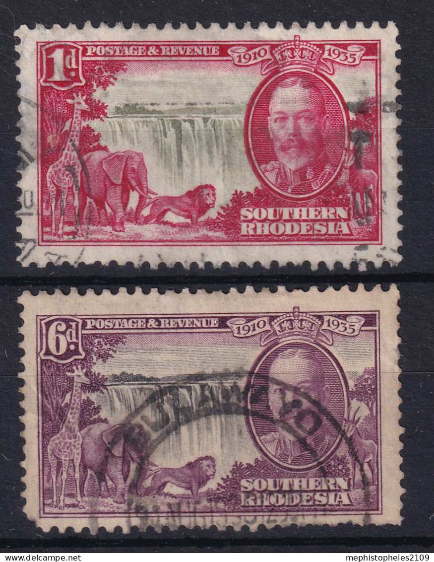 SOUTHERN RHODESIA 1935 - Canceled - Sc# 33, 36 - Southern Rhodesia (...-1964)